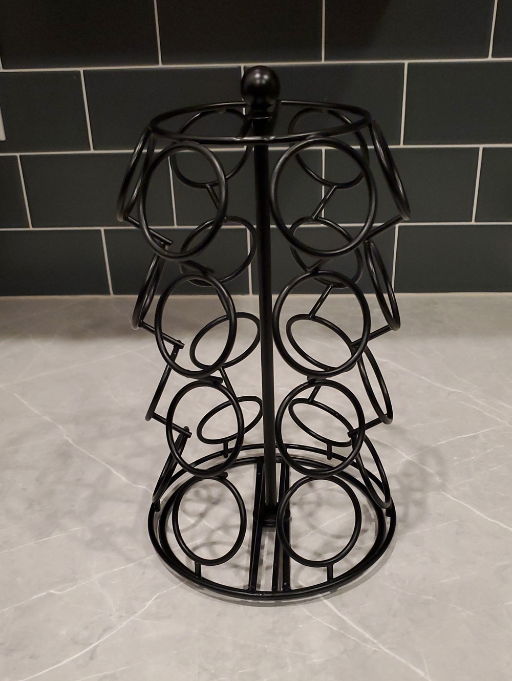 Black Metal Carousel Coffee Pod Holder